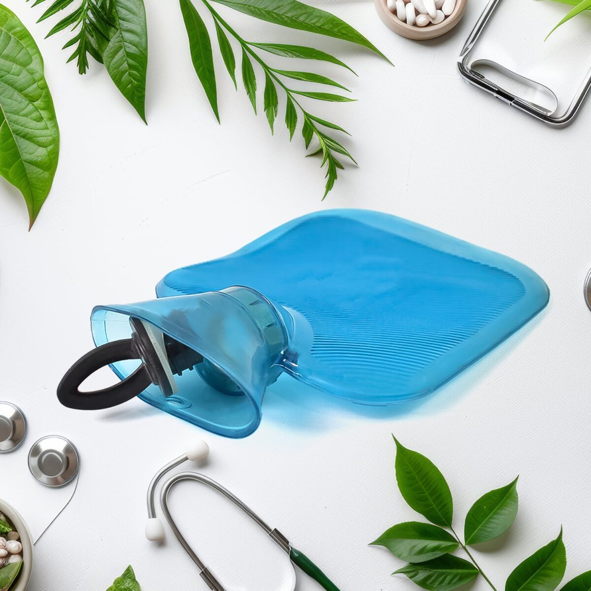 Transparent Personal Care Rubber Hot Water Heating Bag for Pain Relief (Small) - Image 4