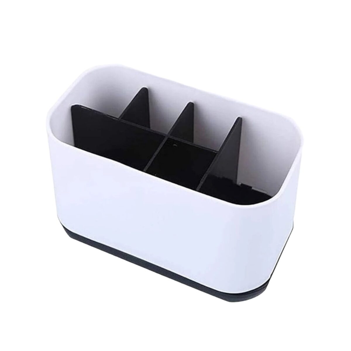 6 Compartment Multi Purpose Organizer Toothbrush Holder Stand Plastic Caddy (1 Pc) - Image 1