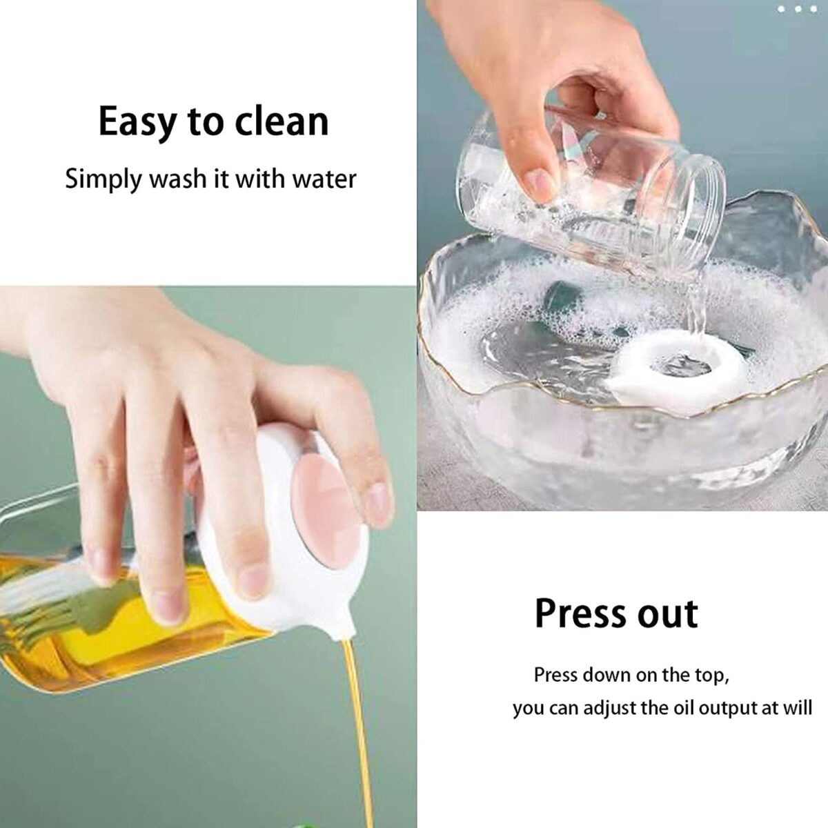 Oil Dispenser with Silicone Oil Brush (1 Pc / With Brush / 250 ML Approx) - Image 4