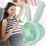 Cute Rabbit USB Desk Fan for Kids & Camping (1 Pc, Plastic, Mist Air) - Image 4