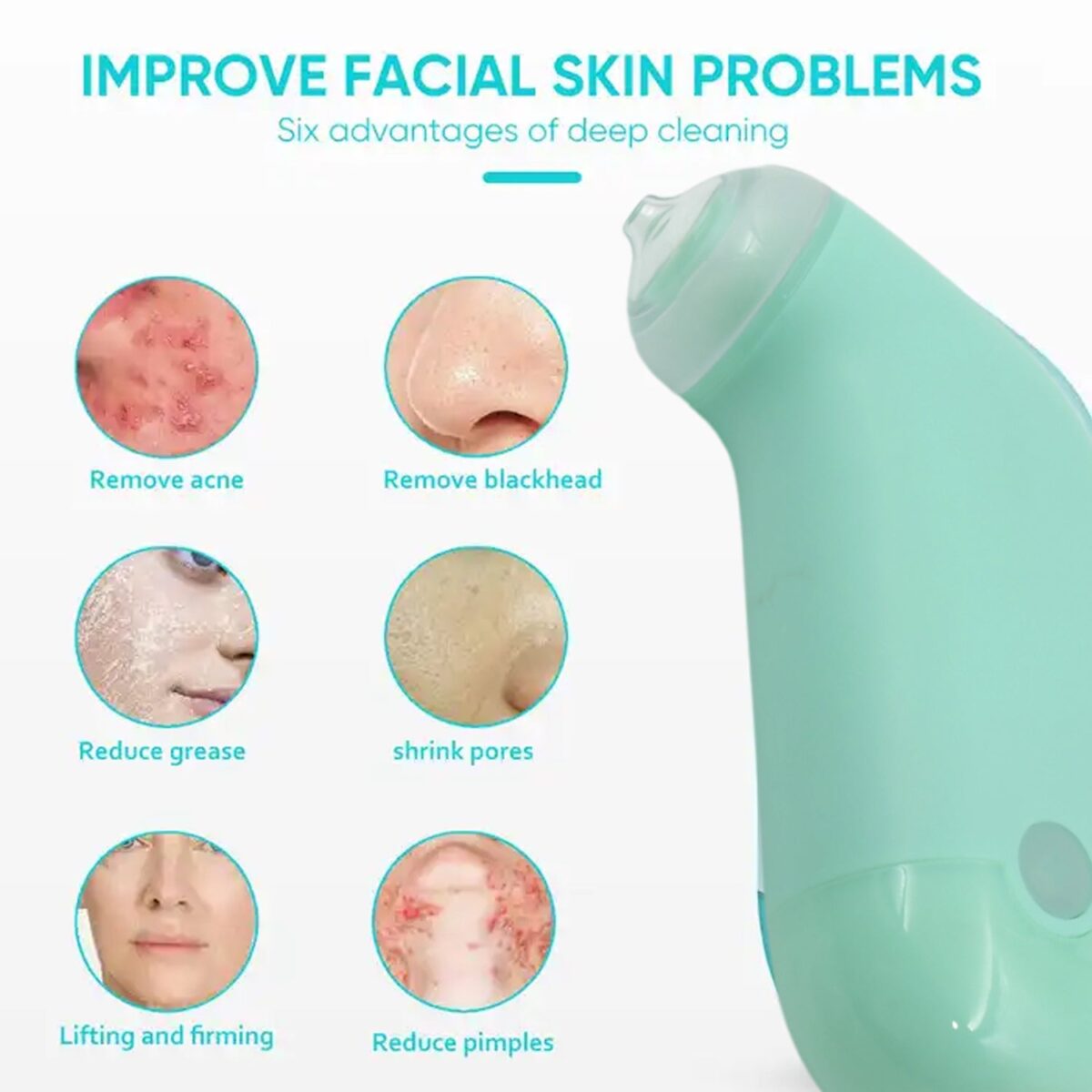 Mini Handheld Vacuum Blackhead Remover Ã¢â‚¬â€œ Facial Massage & Spot Lifting (1 Pc) - Image 4