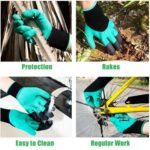 Heavy Duty Garden Gloves with Claws (Washable): 1 Pair (Mix Color) - Image 3