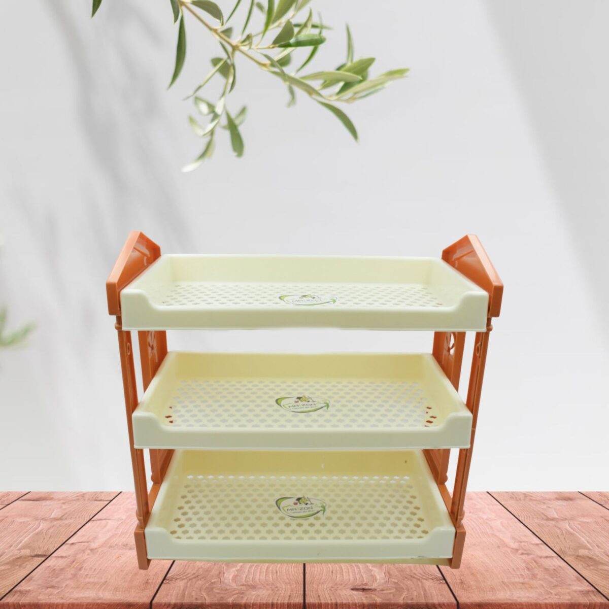 Plastic 3in1 Multipurpose Organizer Storage Rack / Shelf for Kitchen / Bathroom / Room - Image 1