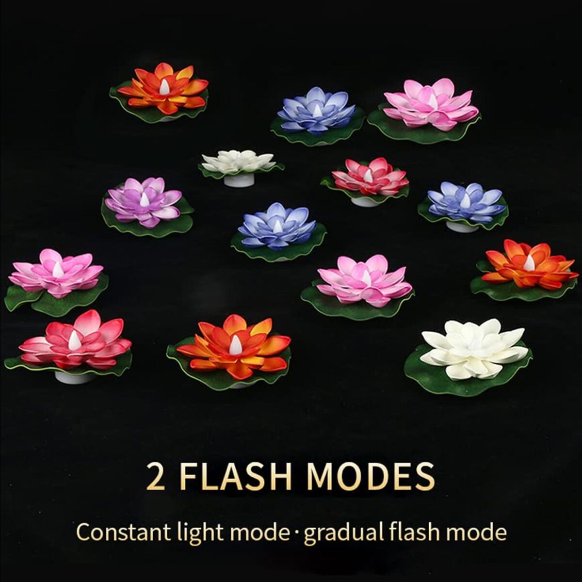 Water Floating Smokeless Candles & Lotus Flowers Sensor Led TeaLight for Outdoor and Indoor Decoration - Pack of 6 Candle (Pack of 6) - Image 3