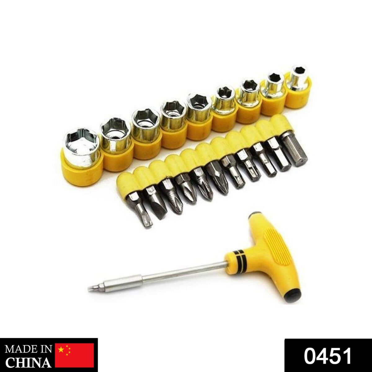 24 pcs T shape screwdriver set Batch Head Ratchet Pawl Socket Spanner hand tools - Image 2