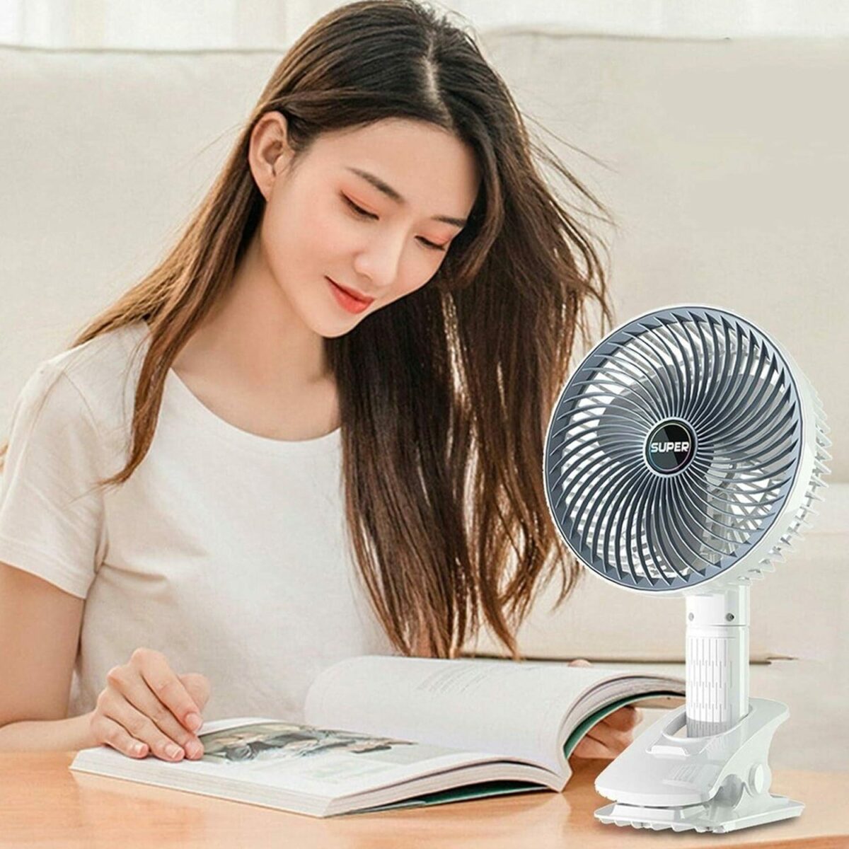 Multifunctional USB Desk Fan Ã¢â‚¬â€œ Clip-On Plug & Play Fan, 1 Pc with Brown Box (On / Off Switch Not Provided) - Image 7