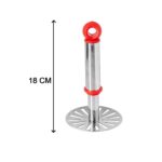 Ganesh Potato / Pav Bhaji Masher with Plastic Handle, Silver & Plastic - Oval Pav Masher, Potato 1-Piece, Smasher Handle, Multicolor - Image 5