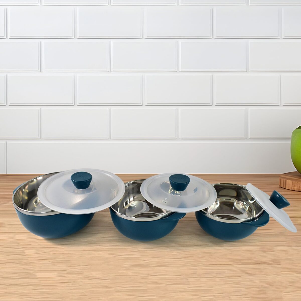 Apex Microwave-Safe Serving Bowl 3 Pcs Set (700ml, 1000ml, 1400ml) - Image 6