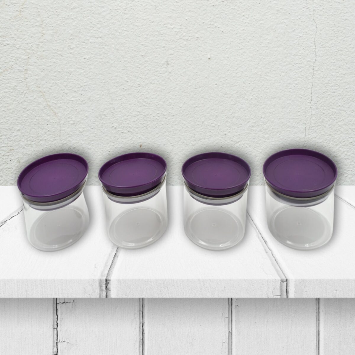 Airtight Plastic 4 Pc Storage Container Set, With Tray Dry Fruit Plastic Storage Container Tray Set With Lid & Serving Tray For Kitchen - Image 7