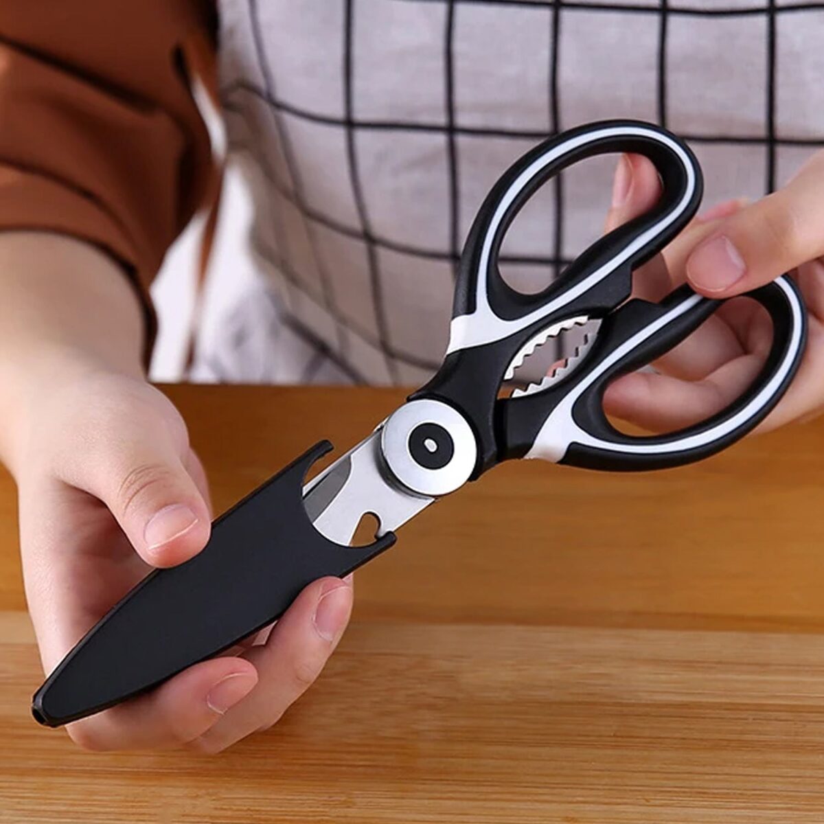 3-in-1 Multi-Function Kitchen Tool for Veggies, Fruit, Cheese & Meat with Bottle Opener - Image 2