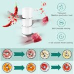 Wireless USB Rechargeable Mini Electric Garlic Machine / Chopper 3 Blades (250Ml) - Image 7