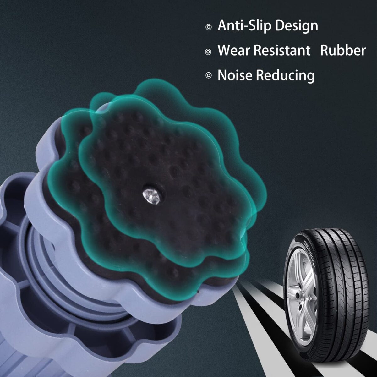Washing machine support, anti vibration washing machine support adjustable washer anti vibrasion pads, washer & dryer pedestals,Ã‚Â Washing Machine Accessory Anti- Skid Pad PVC Lifting Pad Non-Slip ( 1 Pc ) - Image 5