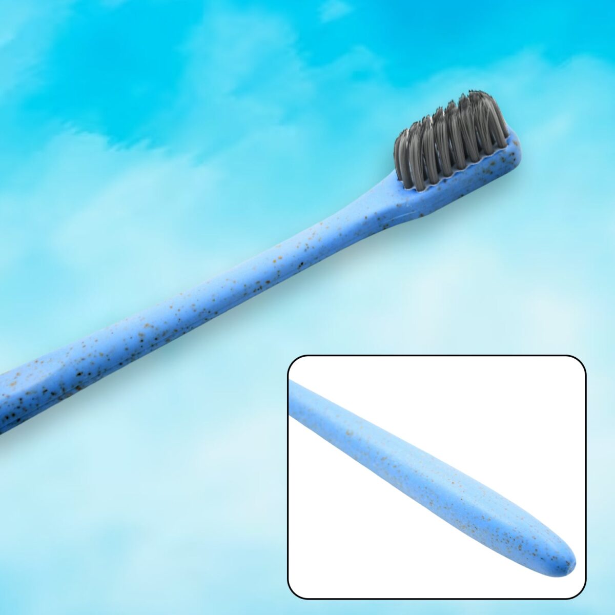 Wheat Straw Soft-Bristle Toothbrush for Deep Cleaning & Dental Care (1 Pc) - Image 1