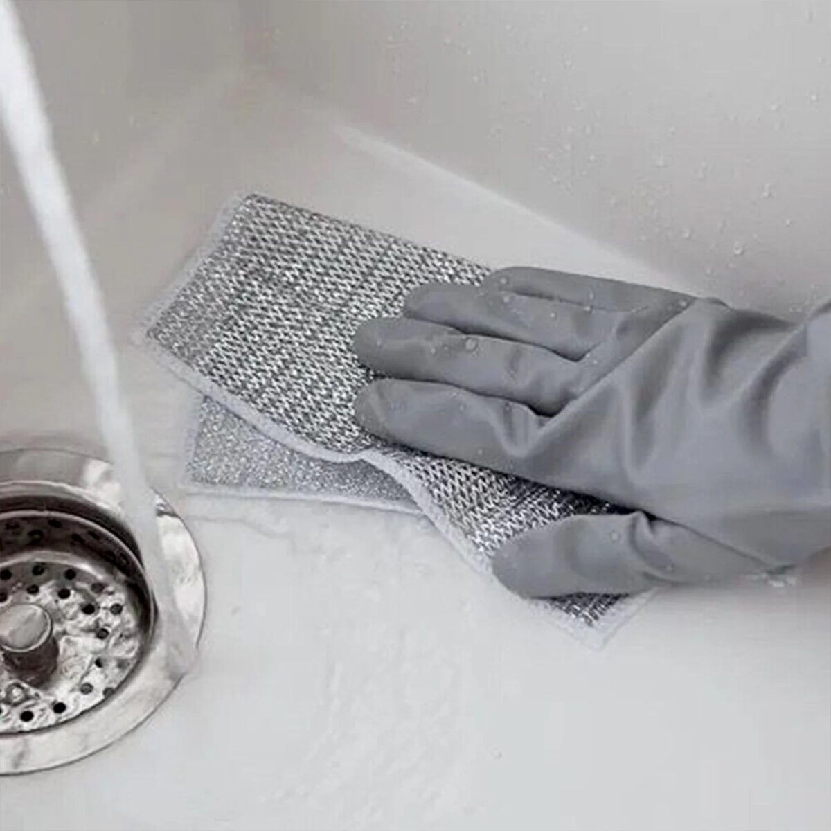 One-Sided Multipurpose Microfiber Cloths, Scrubber (1 Pc / 19x19 Cm) - Image 3