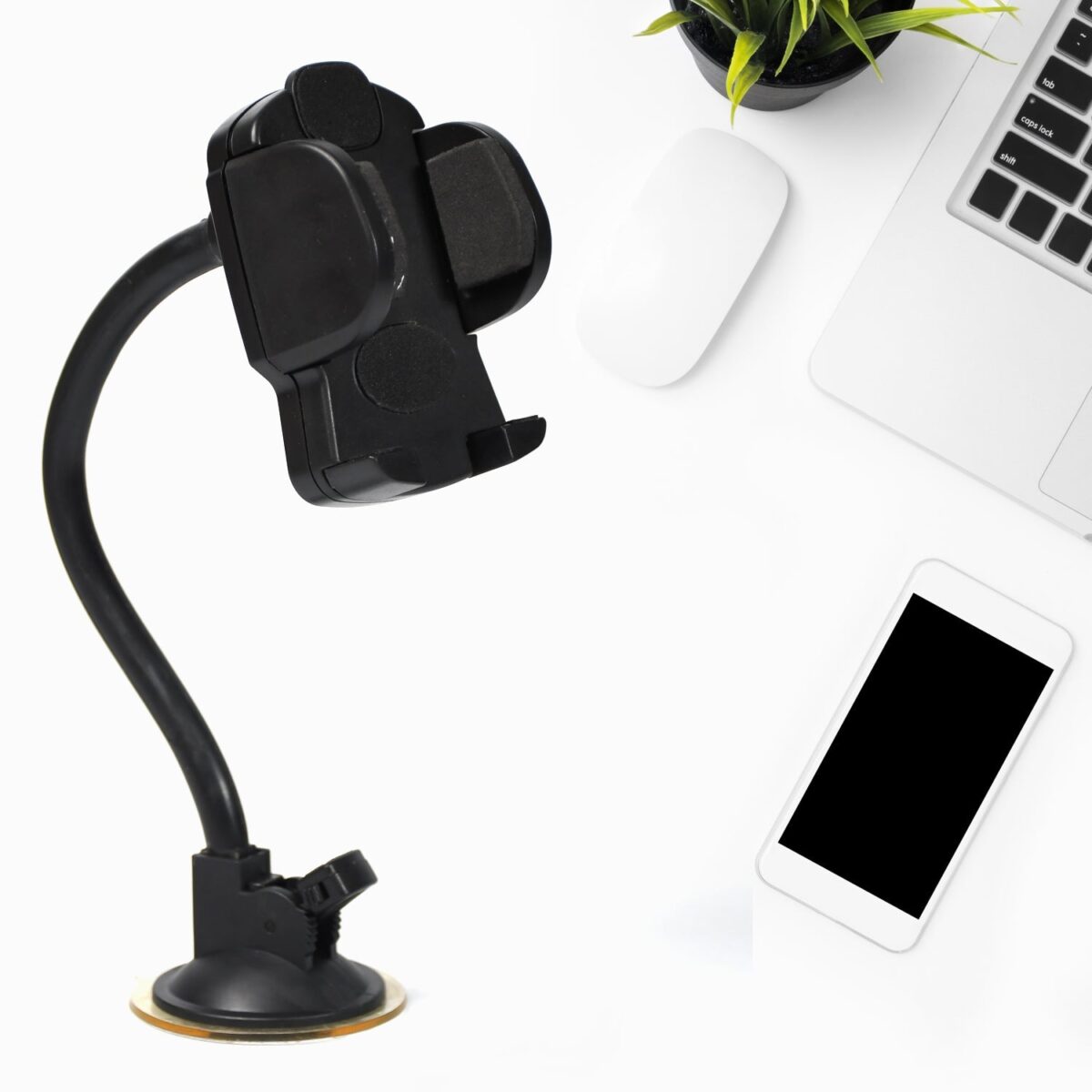 Car Phone Holder with Long Arm & Suction Cup - Image 1