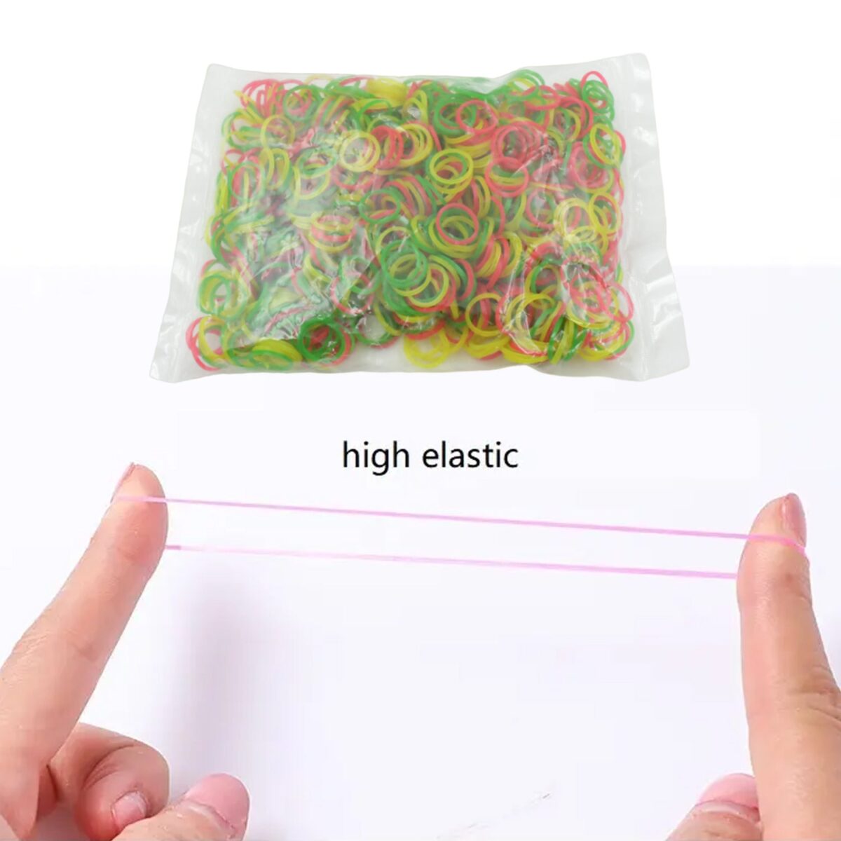 Multicolor Rubber Bands (Elastic & Reusable, Office & Home), Hair accessories - Image 4