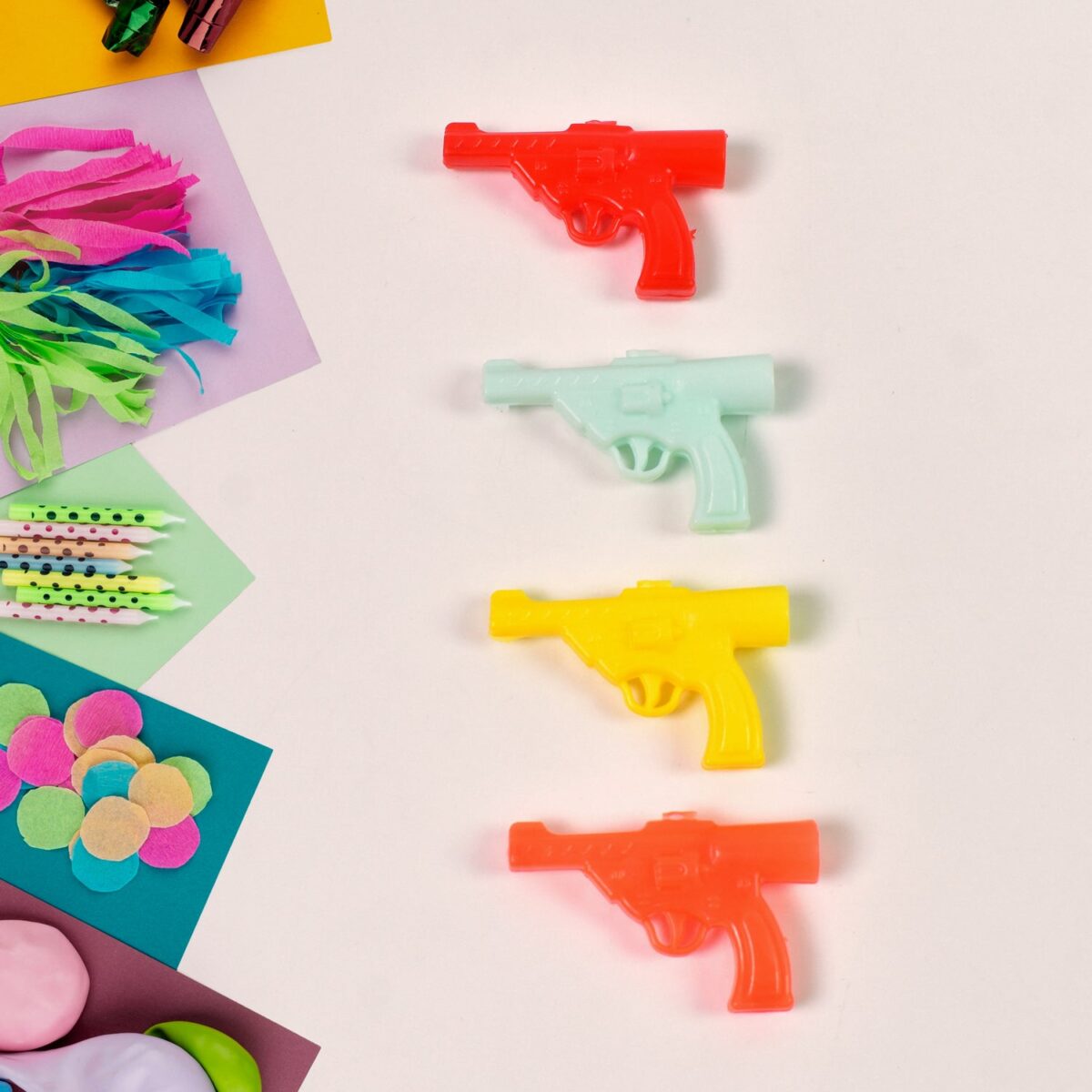 Gun Shape Pencil Top For Kids Office, Small Gun Toy (1 Pc / Mix Colour & Design) - Image 5
