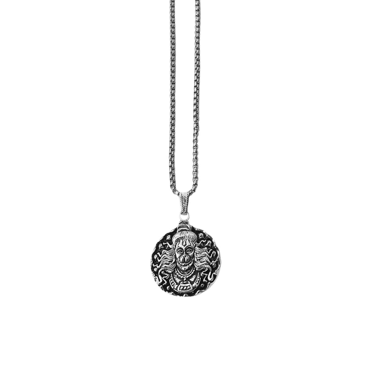 Hanuman faceLocket With Chain, Pendant Necklace Chain (1 Pc) - Image 5