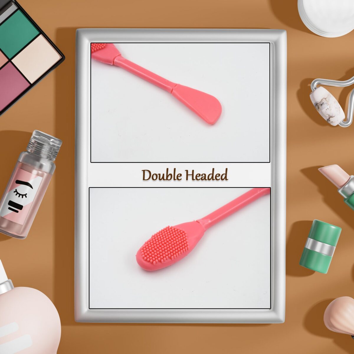 2-in-1 Silicone Mask Brush for Cleansing & Mud Mask Application - Image 3