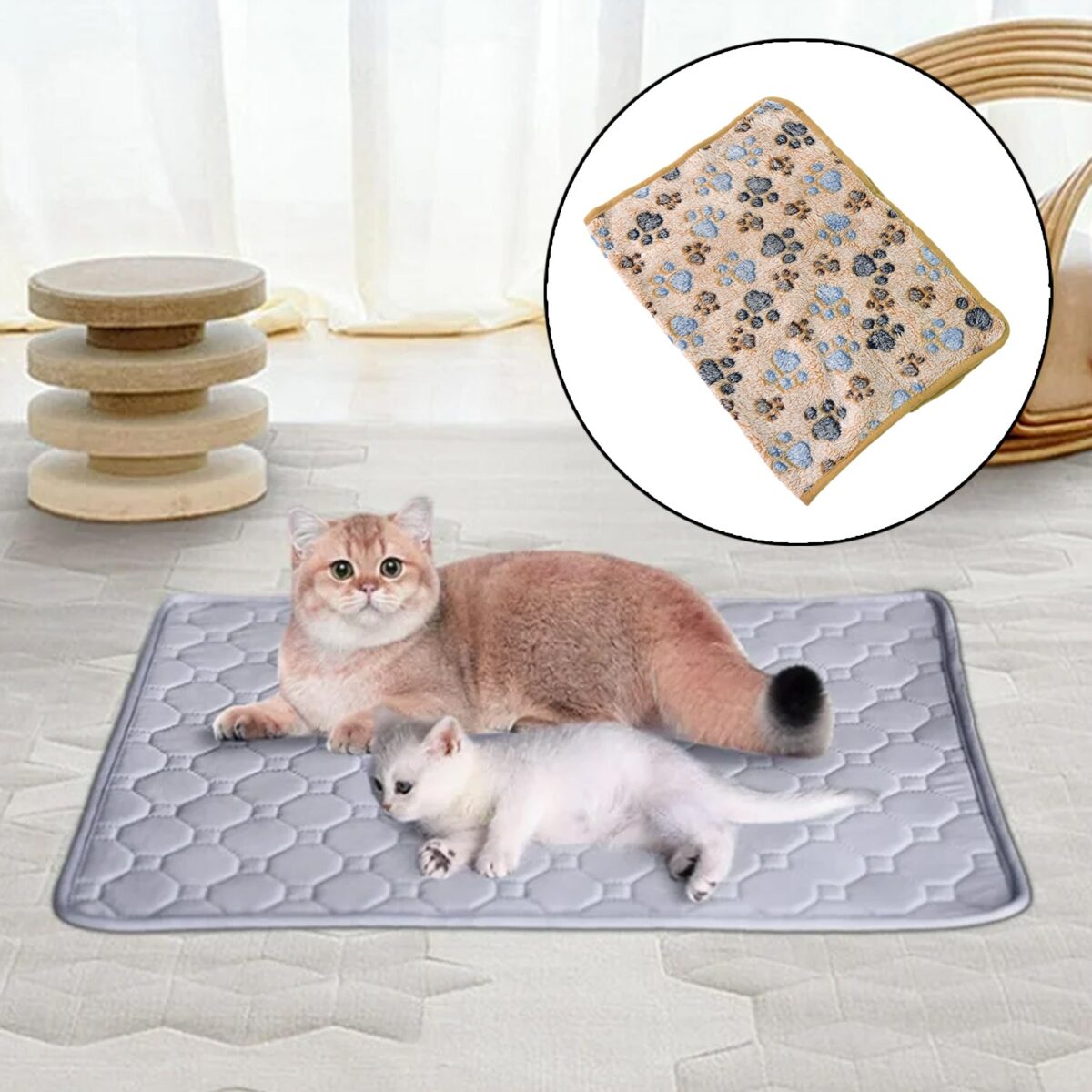 Pet Soft Cat Dog  Blanket / Towel Soft Warm Sleep Mat (60Ãƒâ€”45 Cm / 1 Pc / Mix Color & Design) - Image 4