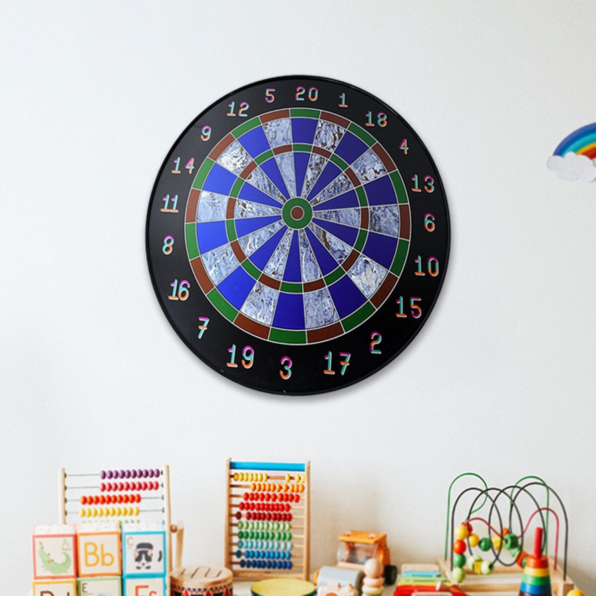 Magnetic Dart Board Game Set with 6 Soft-Tip Darts - Image 3