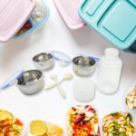 6In1 Tiffin Box-Lunch Box | 3 Stainless Steel Containers | Plastic lid Box | Spoon & Fork /Plastic Bottle | Insulated Fabric Bag | Leak Proof | Microwave Safe  for Office, College and School for Men, Women (6 pcs) - Image 3
