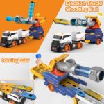 Large Truck Toys Include 2 Racing Cars+4 Ball, with Light & Sounds (Battery Not Included) - Image 5