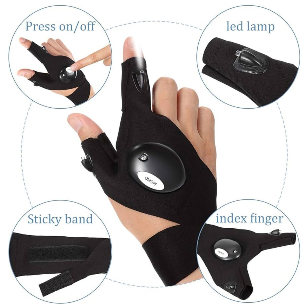 LED Flashlight Gloves Gifts for Men (Hand Gloves Light / 1 Pair) - Image 5