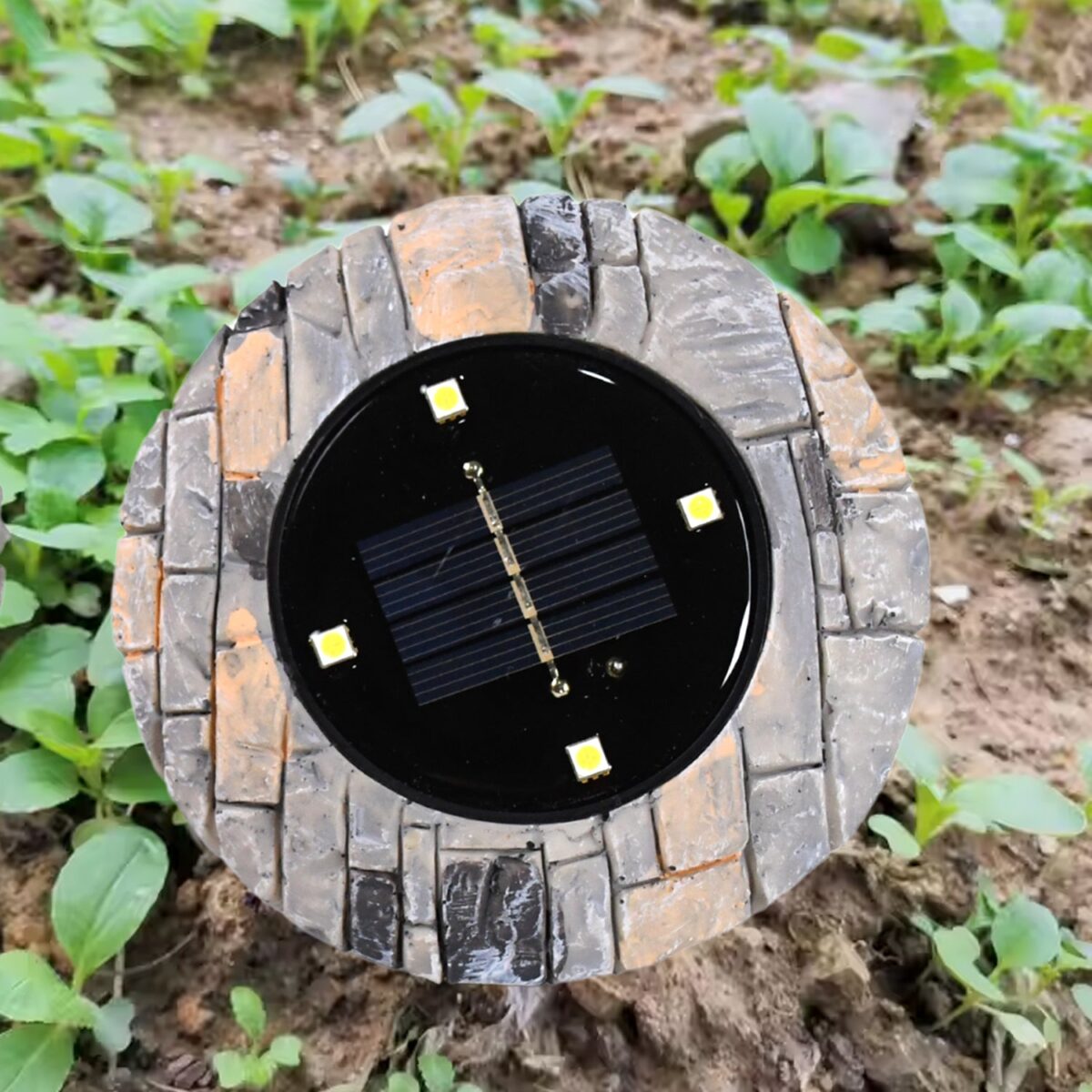 Disk Lights Slate Ã¢â‚¬â€œ Heavy Duty Outdoor Solar Pathway Lights Ã¢â‚¬â€œ 4 LED (2 Pc) - Image 5