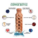Diamond Cut Copper Water Bottle 2 Glasses with Gift Box (3 Pcs Set) - Image 6