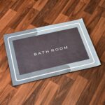 Square Bathroom mat Water Absorbent mats Diatomite Door Mat Anti-Slip Bath Mat Quick Drying Absorbent mat for Home, Kitchen (57x38cm) - Image 8