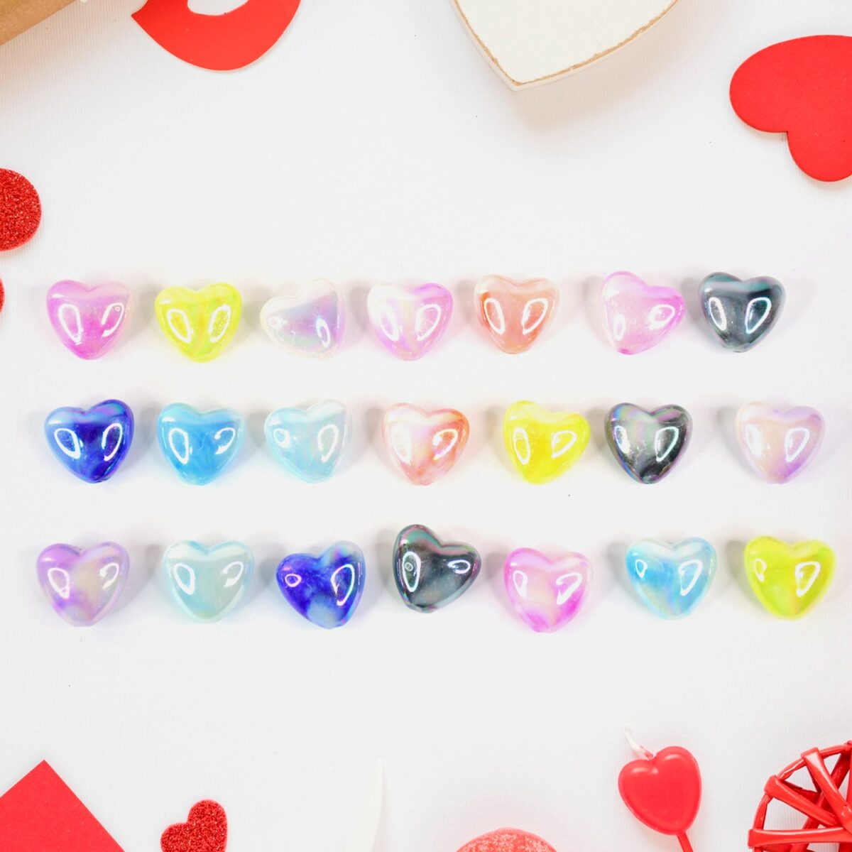Heart-Shaped Crystal Gem Valentines with Gift Cards (24 Pc) - Image 3