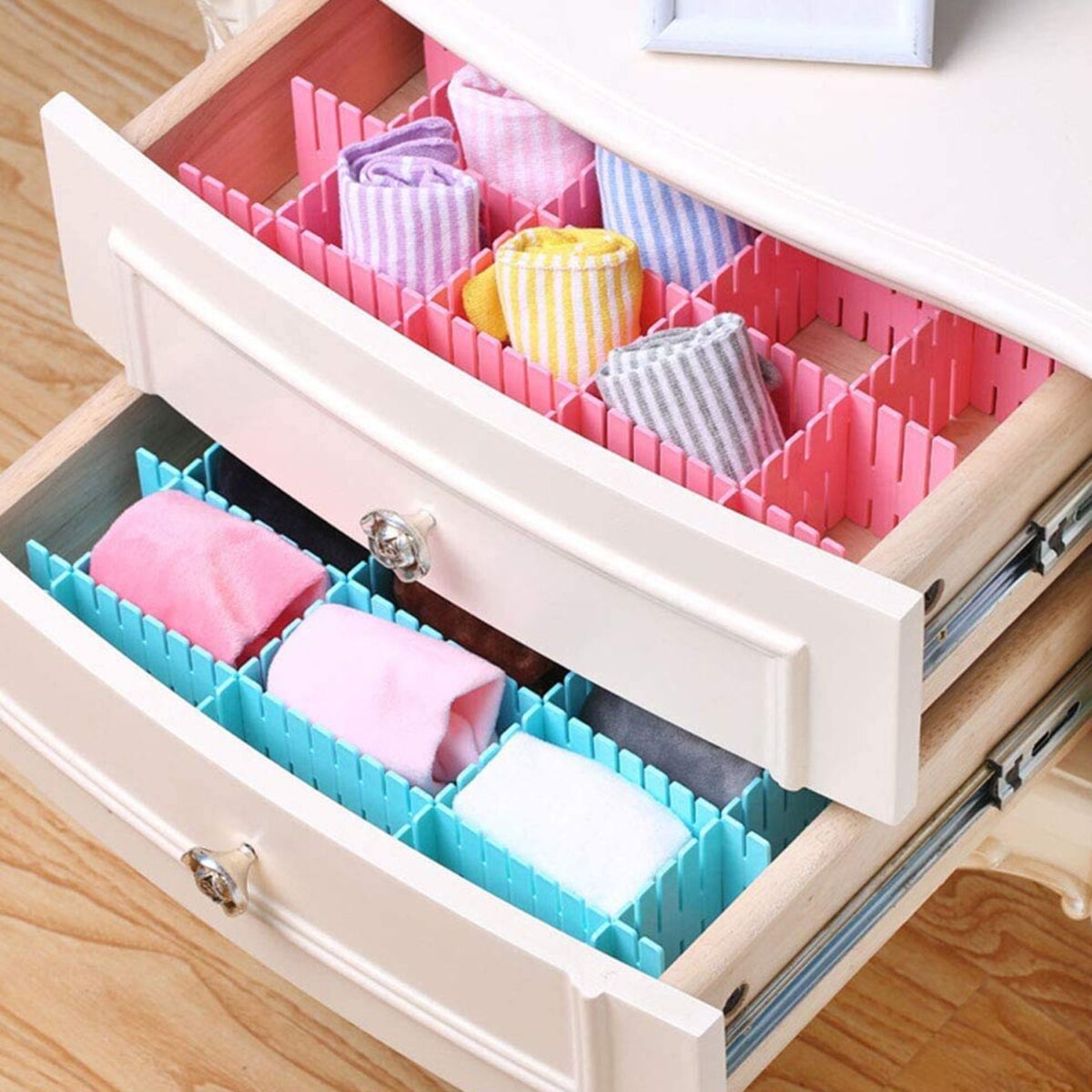 Adjustable Drawer Dividers (4 Pc Set): Organize Cabinets & Closets - Image 3