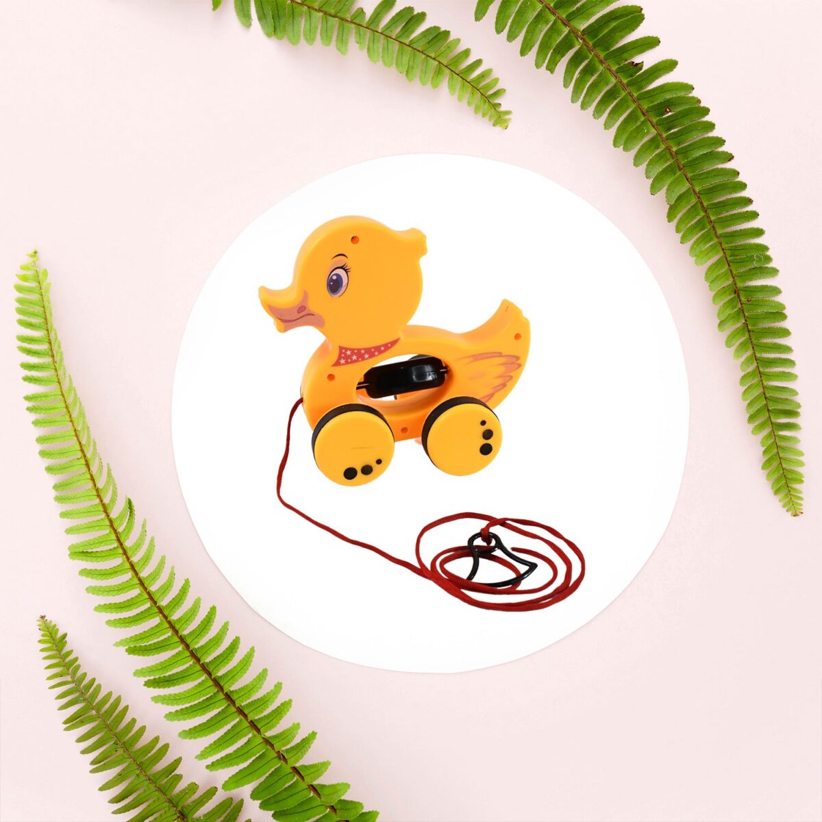 Pull Along Toy with Attractive Design, Developmental Toy for 1-Year-Old Girl Boy (Duck) - Image 3
