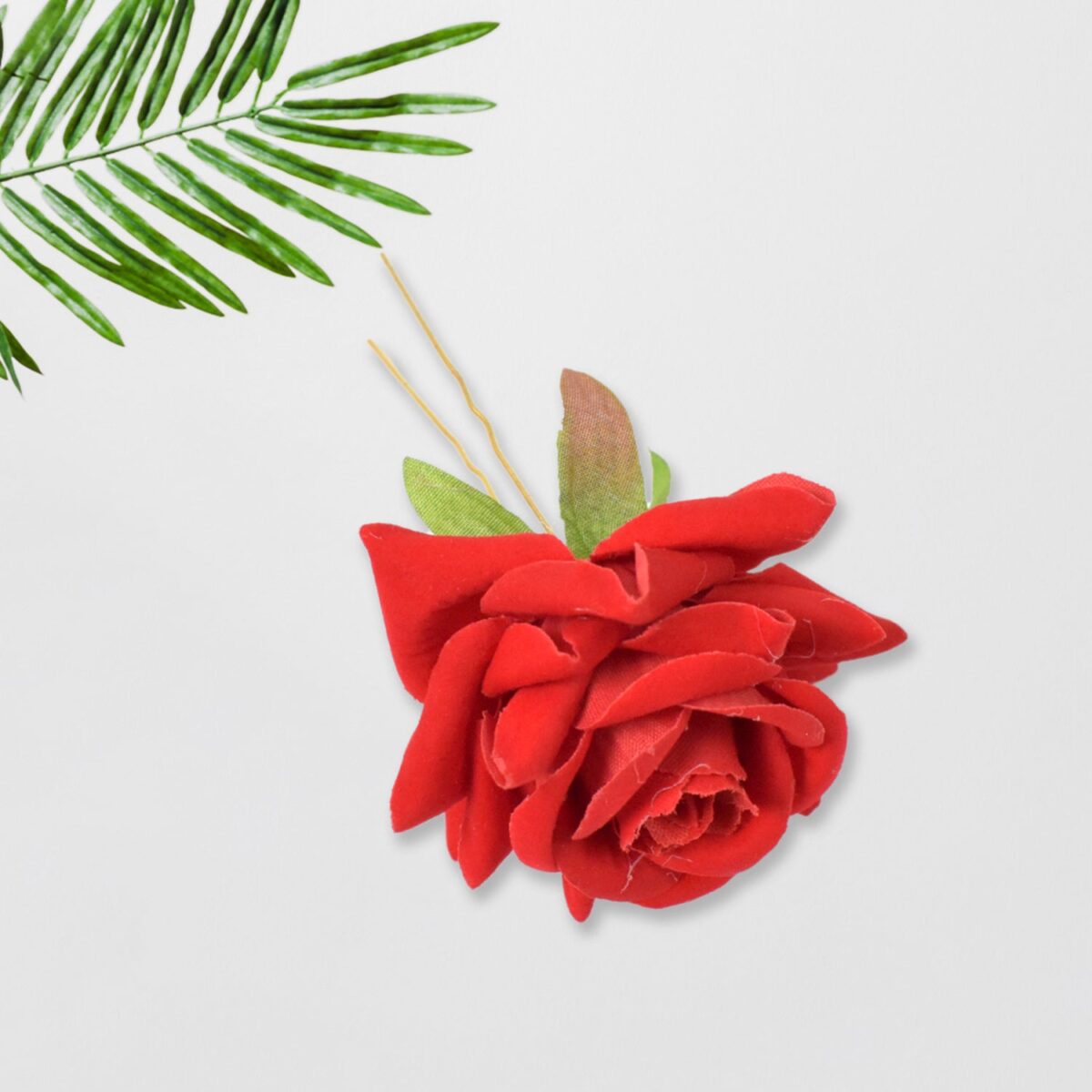 Hair Clip Red Rose Bridal Hair Pins Rose (12 Pcs Set / Red Color Only), Hair accessories - Image 5