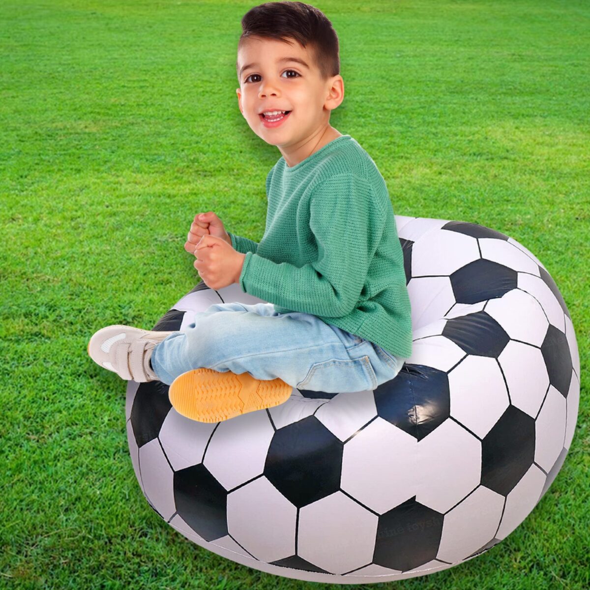 Foldable Sofa, Cartoon Style Inflatable Folding Chair, Ball Chair, Inflatable Sofa for Adults, Kids size (110cm x 80cm) - Image 6