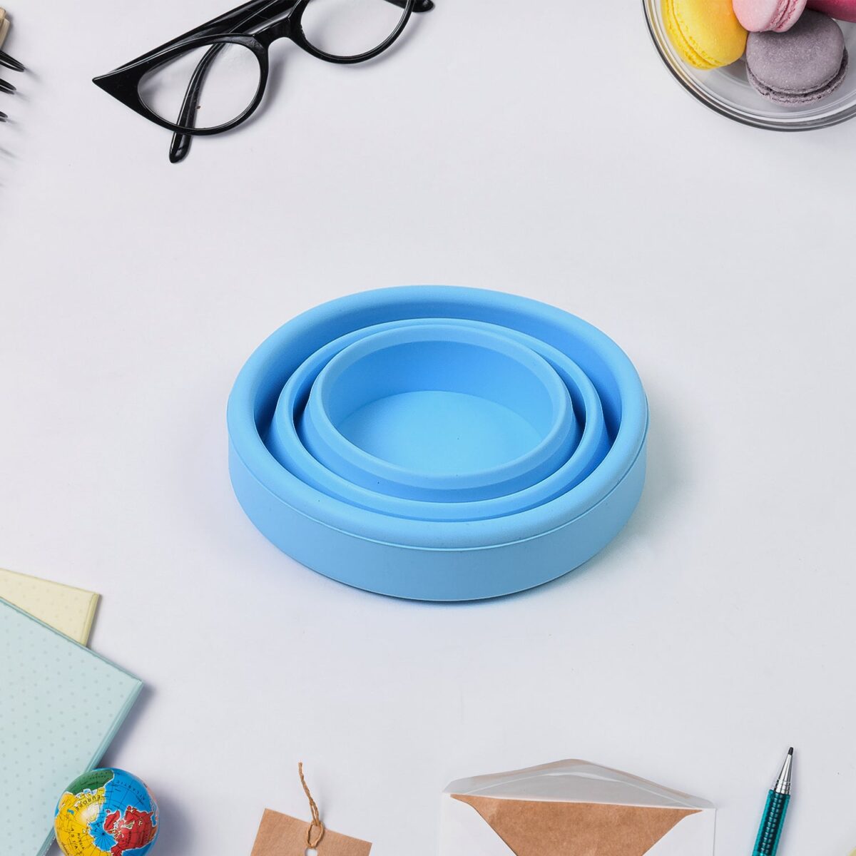 Round Silicone Foldable Glass, Foldable Travel Mug Without Lid (1 Pc) - Image 6