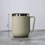 Ganesh Premium Stainless Steel Coffee Mug with heat resistant mug lid. Approx 400Ml mug. - Image 5