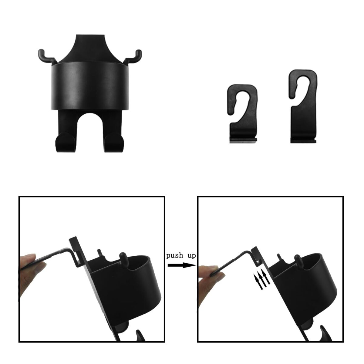 Car Headrest Backseat Organizer, 3 in 1 Automotive Cell Phone Drink cupholder Adapter with Headrest Hooks for Kids and Adults, Multifunctional Storage for Car Travel Accessories - Image 7