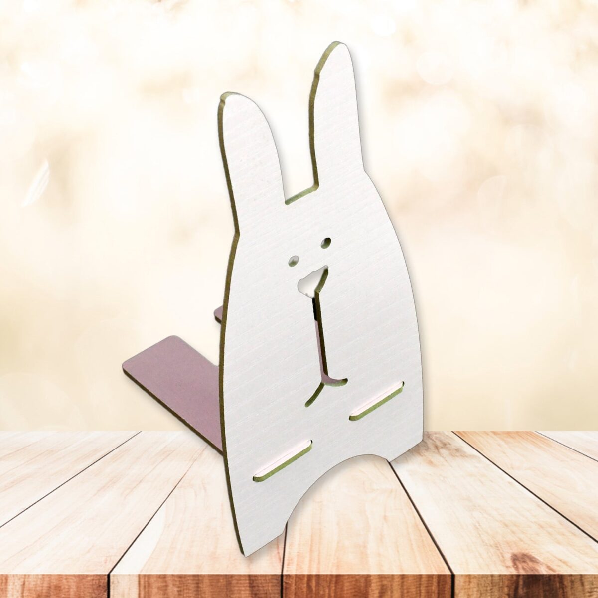 Wooden Cute Lovely Rabbit Design Mobile Stand (1 Pc) - Image 6