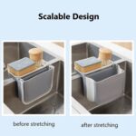 Small Multifunction Sink Drain Basket - Universal & Foldable - Sink Trash Holder Sink Side Storage Drainer Strainer Basket, Foldable Kitchen Sink Drain Strainer for Food,Dish Drainer for Fruits, Vegetables - Image 5