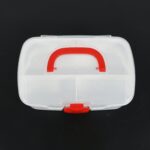 Medical Box, 1 Piece, Indoor Outdoor Medical Utility, Medicine Storage Box, Detachable Tray Medical Box Multi Purpose Regular Medicine, First Aid Box with Handle & Transparent Lid - Image 6