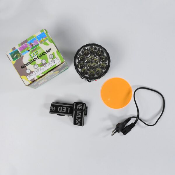 Head Lamp 15 Led Long Range Rechargeable  Lamp Use For Camping, Hiking