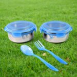 Bite Lunch Box, with Insulated Fabric Lunch Bag & Plastic Spoon, Fork - Image 7