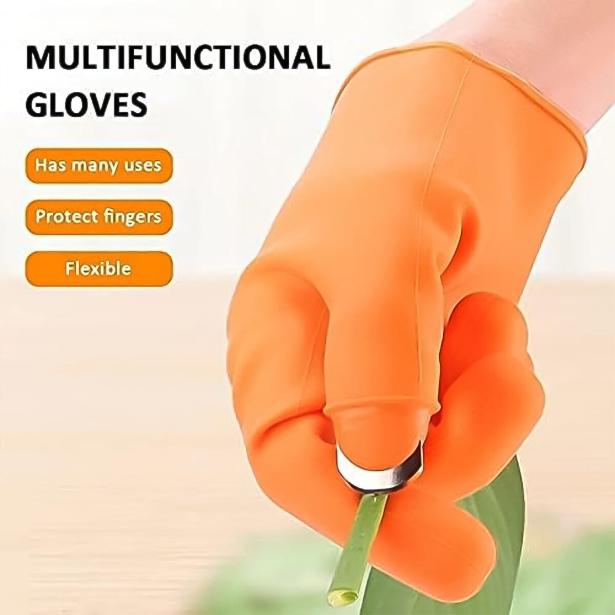 Gloves Silicone Thumb Knife Finger Protector Gears Cutting Vegetable Harvesting Knife - Image 5