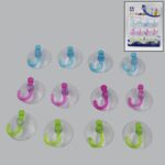 Transparent Rubber Vacuum Sucker Hooks Hanger Strong Suction Cup (12 Pc)