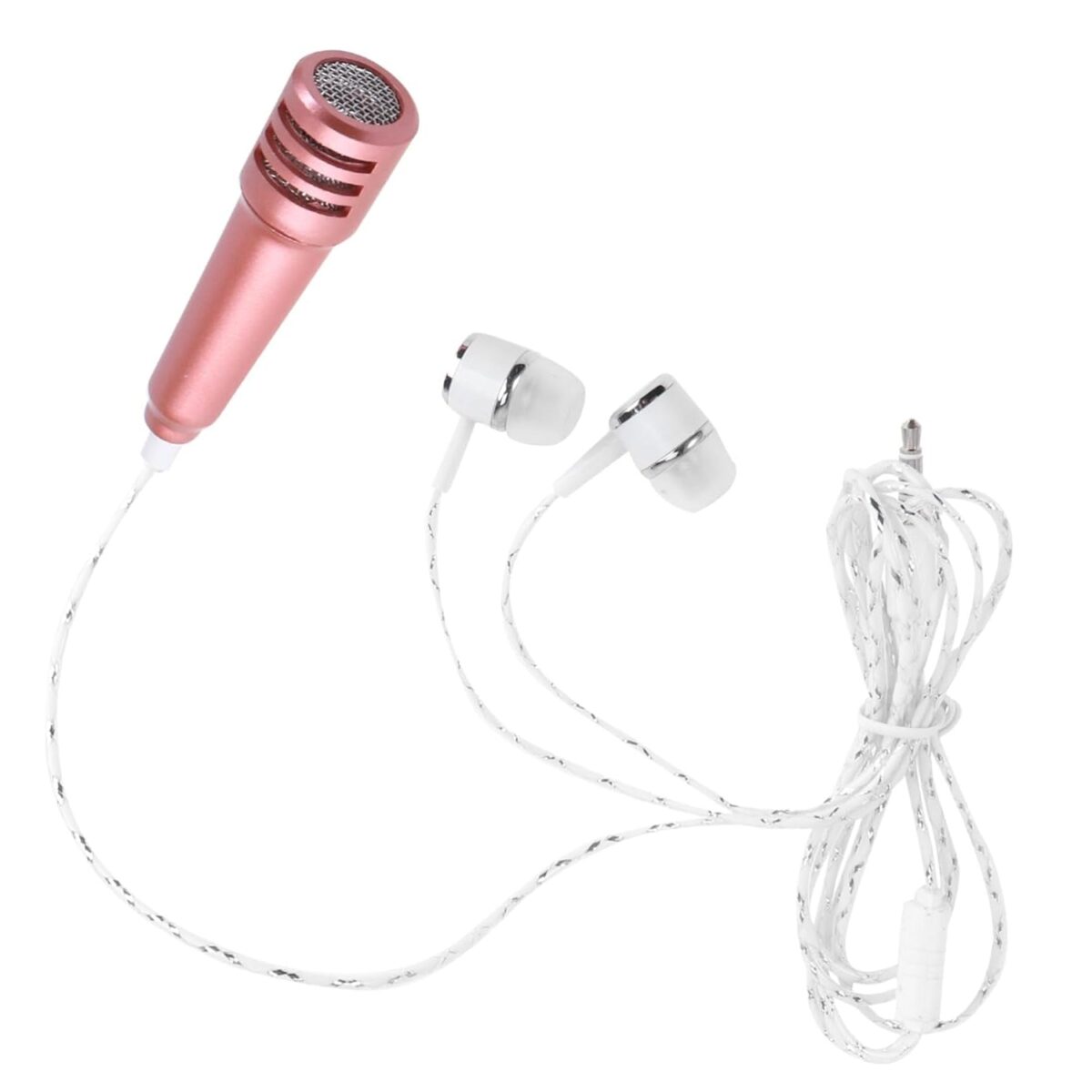 Mini Microphone Mic with Earphone for Voice Recording, Mike Mic Microphone with Handsfree for Mobile Computer, Headphone Handfree Earphone Usb Microphone Vocal Gift Miniature Children (1 Pc) - Image 5