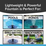 Fast Fountain by Pocket Hose - Solar-Powered - Instantly Adds a Water Feature Virtually Anywhere - 5 Spray Modes - No Installation or Batteries Required - Great for Bird Baths, Pools, Pond & More (1 Pc) - Image 4