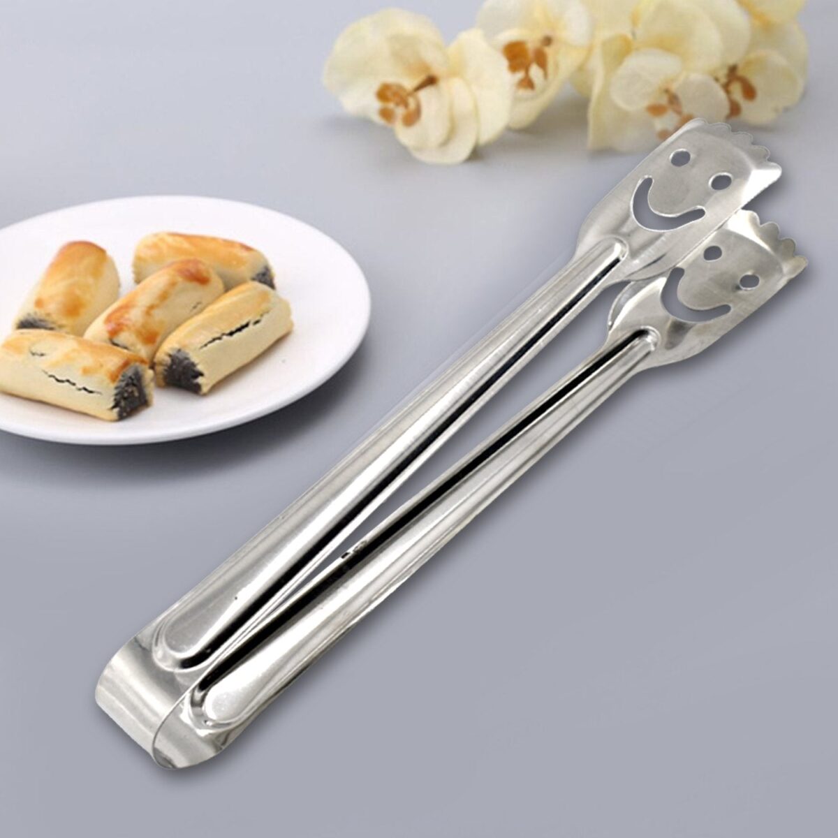 Smiley Stainless Steel Multipurpose Utility Tong (1Pc Only) - Image 8