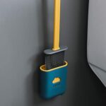 Silicone Toilet Brush with Holder Stand  for Bathroom Cleaning - Image 3